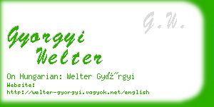 gyorgyi welter business card